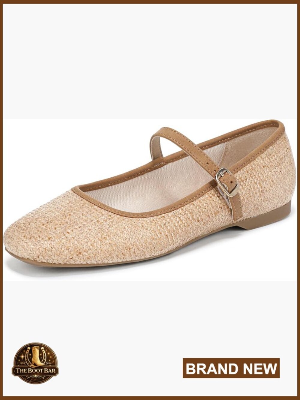 Timeless Mary Jane Flats with Adjustable Buckle, Comfort Sole, Square Toe,